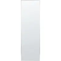 Beliani Stehspiegel Silber Aluminium 50 x 156 cm mit Ständer Modernes Design Ganzkörperspiegel Deko Accessoires Wohnzimmer Schlafzimmer Flur Garderobe
