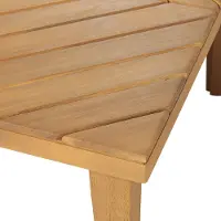 Beliani Outdoor Beistelltisch Hellbraun Akazienholz 70 x 70 cm Quadratisch Rustikal Modern für Terrasse Garten Balkon Möbel Außen Gartenausstattung