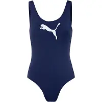 Puma Badeanzug "SWIM WOMEN SWIMSUIT" mit Logoprint vorn