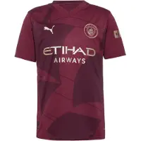 Puma MCFC Third Shirt Replica 2024-2025 - 775201, Farbe:Bordeaux Rot, Textil:L