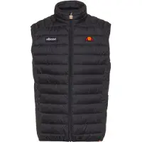 Ellesse Steppweste "Bardy Gilet", Herren, Gr. S, schwarz, Obermaterial: 100% Polyester, Westen Steppweste, für Erwachsene, mit geradem Abschluss, aus Polyester