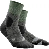 Cep hiking merino* mid-cut socks, men green/grey