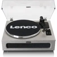 Lenco Plattenspieler mit Bluetooth - Vier integrierte Lautsprecher 40W RMS - LS-440GY - Grau