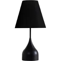 LUCANDE Tischleuchte Luoti, schwarz, Textil, 57 cm hoch