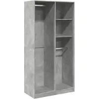 vidaXL Kleiderschrank Betongrau 100x50x200 cm Holzwerkstoff