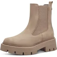 Tamaris Damen Stiefelette Boot derbe Profilsohle Stretcheinsätze 1-25408-41, Größe:40 EU, Farbe:Braun