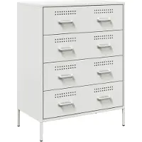 vidaXL Sideboard Weiß 68x39x89 cm Stahl