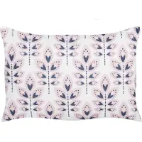 Beliani 2er Set Gartenkissen Cremeweiß Polyester 40 x 60 cm Rechteckig Blattmotiv Modernes Design Wurfkissen Streukissen
