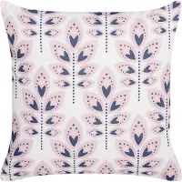 Beliani 2er Set Gartenkissen Beige Polyester 45 x 45 cm Rechteckig Blattmotiv Modernes Design Wurfkissen Streukissen