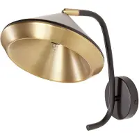 Beliani Wandlampe Kupferfarben / Schwarz aus Eisen Industrial Style Modern Elegant für Wohnzimmer Schlafzimmer Flur