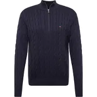 Tommy Hilfiger Strickpullover "CLASSIC COTTON CABLE ZIP MOCK" mit modischem Zopfmuster