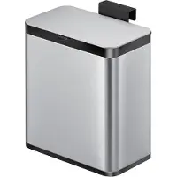 EKO Mülleimer mit Klappdeckel Biomülleimer Puro S Food 7 l edelstahl bürstfinish matt