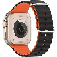 Beline pasek Apple Watch Silicone Waves 38/40/41mm czarno-pomarańczowy /black-orange box