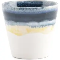 Salt & pepper 4er-Set: Mokkabecher ''Flow'' in Weiß/ Dunkelblau - 100 ml - onesize
