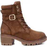 Carmela Hellbraune Damen Stiefelette mit Schnallenverschluss
