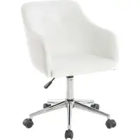 Miliboo Design-Bürosessel PU Weiß BALTIK