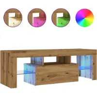 vidaXL TV-Schrank mit LED Artisan-Eiche 120x36,5x40 cm Holzwerkstoff