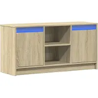 vidaXL TV-Schrank mit LED-Beleuchtung Sonoma-Eiche 100x34x50 cm