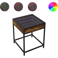 vidaXL Couchtisch mit Infinity-LED Räuchereiche 40x40x51 cm