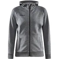 Craft Strickjacke Core Soul Full Zip Hood W Women Dk Grey Melange-XS