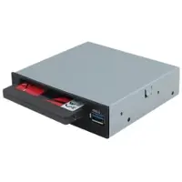 Sedna Advanced Electronics Sedna SE-IHD-302-U, 8,89 cm (3.5 Zoll), I/O ports panel, 2.5 Zoll, USB 3.2 Gen 1 (3.1 Gen 1) Type-A, Schwarz, Grau