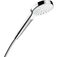Hansgrohe Croma Select S, Handduschbrause mit Kopf, Chrom, Weiß, Wand