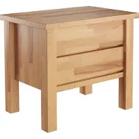 Erst-Holz Nachtkonsole Buche Massivholz Nachttisch zwei Schubladen 90.20-K41-geölt