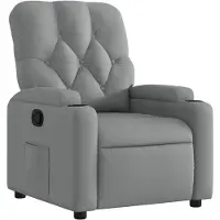 vidaXL Relaxsessel Hellgrau Stoff