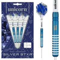 Unicorn Dartpfeil Silver Star Blue Gary Anderson Steel Darts