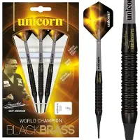 Unicorn Dartpfeil Black Brass Gary Anderson Soft Darts