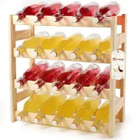 Kadax Weinflaschenregal aus Holz für 20 Flaschen, Alkoholregal
