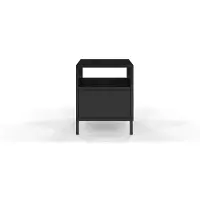 Dancan Nachttisch Mirka , schwarz , Maße (cm): B: 40 H: 47