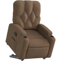 vidaXL Relaxsessel mit Aufstehhilfe Braun Stoff