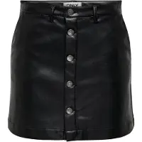 ONLY Rock aus Kunstleder Amazing 15331876 Schwarz Slim Fit