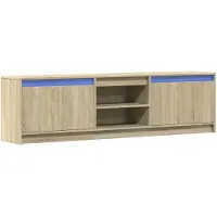 vidaXL TV-Schrank mit LED-Beleuchtung Sonoma-Eiche 180x34x50 cm