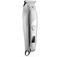 XO Kabellose Haarschneidemaschine CF9 für Haare und Bart, IPX6 wasserdicht, bis zu 100 Minuten mit einer Ladung, silberfarben