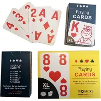 TronicXL 2 Stück Kartenspiel Spielkarten mit großen XL XXL Zeichen für Senioren groß