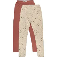 Minymo Leggings - 2er-Pack - Transparent Bliss/Braun - - 2 Jahre (92) - Leggings