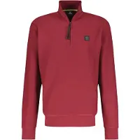 Lerros Sweatshirt "Troyer-Sweatshirt in Strukturqualität", Herren, Gr. S, rot (deep garnet rot), 100% Baumwolle, Sweatshirts Sweatshirt