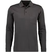 Ragman Herren Langarm-Poloshirt - Soft Knit Polo Knopf Langarm, Baumwollmischung, Knopfleiste, Easy Care