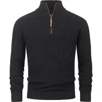INDICODE JEANS Indicode Strickpullover Herren Baumwolle schwarz, L 687245-0006-09940
