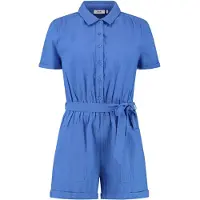 Shiwi Freya Mousseline Waffle Jumpsuit Beach Blue Größe: XS | Playsuits Outlet | Damen | Blau