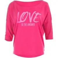 Winshape 3/4-Arm-Shirt "MCS001 ultra leicht" mit neon pinkem Glitzer-Aufdruck