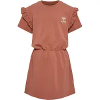 Hummel hmlJUMPY DRESS S/S - COPPER BROWN - 116