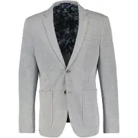 Lerros Jerseysakko , Herren, Gr. 50, grau (basalt grau), Strick, Obermaterial: 60% Baumwolle, 40% Polyester, regular fit taillenbedeckt, Manschette, Sakkos Jerseysakko, mit aufgesetzten Taschen