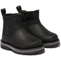 Timberland Unisex für Kinder. TB0A28P10011 Courma Chelsea-Lederstiefel (27), Schwarz, Wohnung, Reißverschluss, Klettverschluss, Lässig, Kind