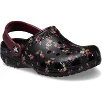 Crocs Mädchen Classic Ditsy Floral Clog in Schwarz