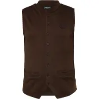 Men Plus Steppweste in schwarzbraun | Gr.: 4XL