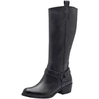 Marco Tozzi Damen Stiefel Western Cowboy Boot mit Zierriemen 2-25503-43, Größe:40 EU, Farbe:Grau