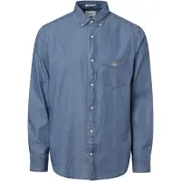 Gant für Herren. 3000400 Hemd Regular Fit blau (L), Lässig, Baumwolle, Klassisch, Langarm